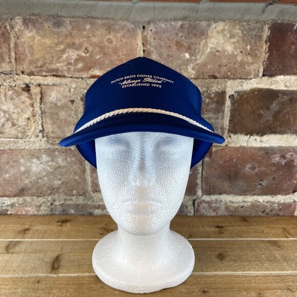 Dutch Bros Coffee "Always Stoked" Blue Rope Brim Snapback Trucker Hat - Picture 2 of 8